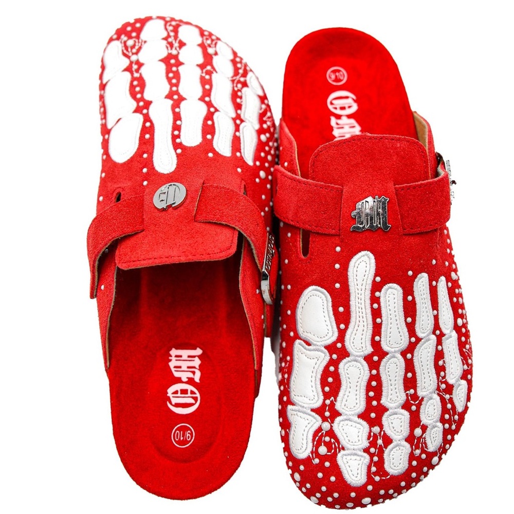 ❤️ OCTAVIOUS MARKS CLOGS RED PEARLS ❤️